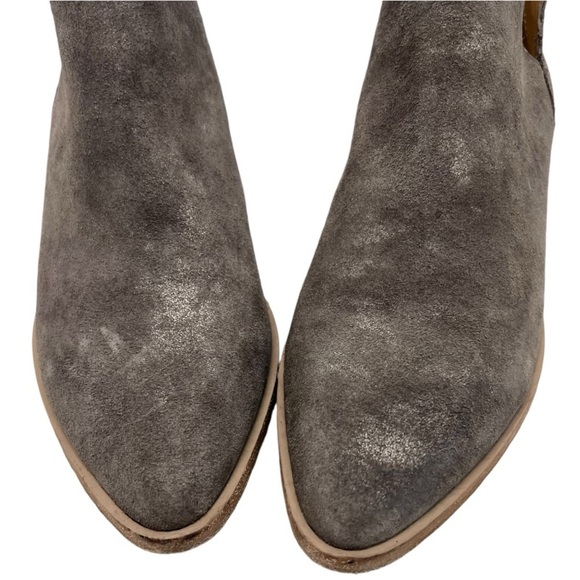 Vaneli Frappe Gray Metallic Suede Point Toe Casual Ankle Boots Women’s 8.5 - Picture 5 of 13